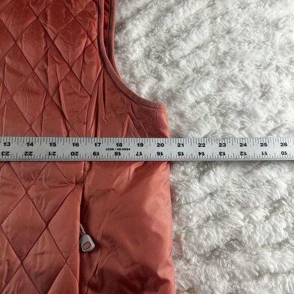 LL‎ Bean Women’s Puffer Vest Pink Size Large Zip Up With Pockets - Picture 7 of 8